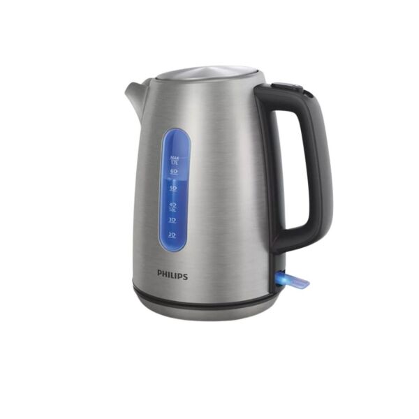 غلاية مياه فيليبس مع قاعدة دوارة 360 درجة - فضي واسود