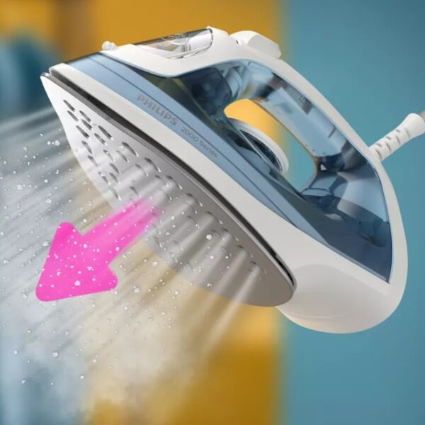 مكواة البخار فيليبس إيزي سبيد بلس - قوة إخراج البخار مع نظام مضاد للتكلس