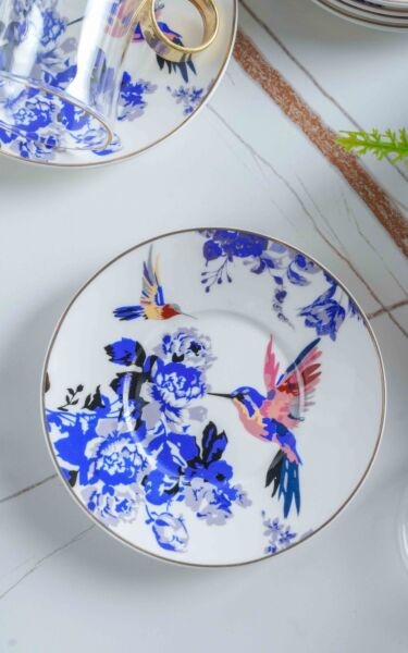 طقم بيالات شاي بلو بلوسومز 12 قطعة