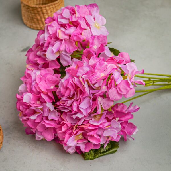 ورد صناعي هيدرنجا موف - 12 قطعة