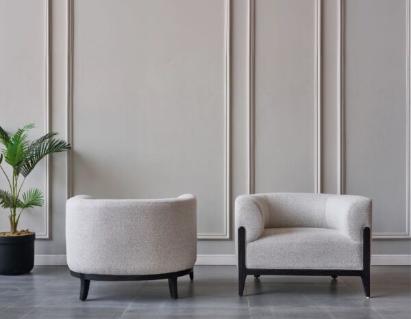 طقم كنب جبريال - بيج واحمر