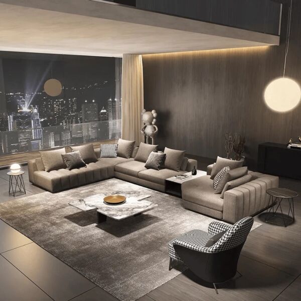 كنب زاوية أريستا لوفت 4 قطع - بيج