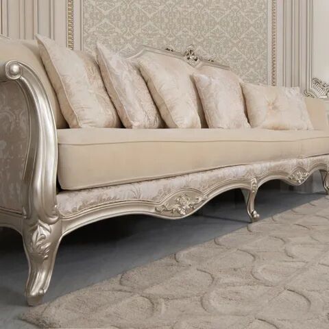 طقم كنب كلاسيكي ملكي أريستو 4 قطع - بيج