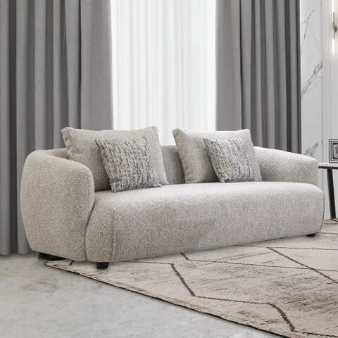 طقم كنب بوكليه سابو - رمادي