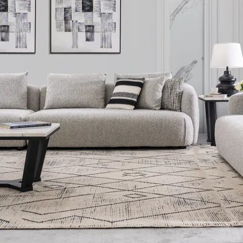 طقم كنب بوكليه سابو - رمادي