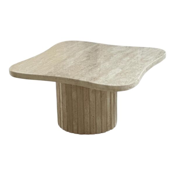 طاولة قهوة رخام الترافنتينو - بيج