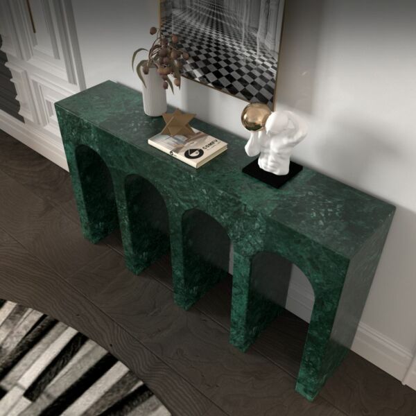 كونسول رخام طبيعي فيكتور - أخضر