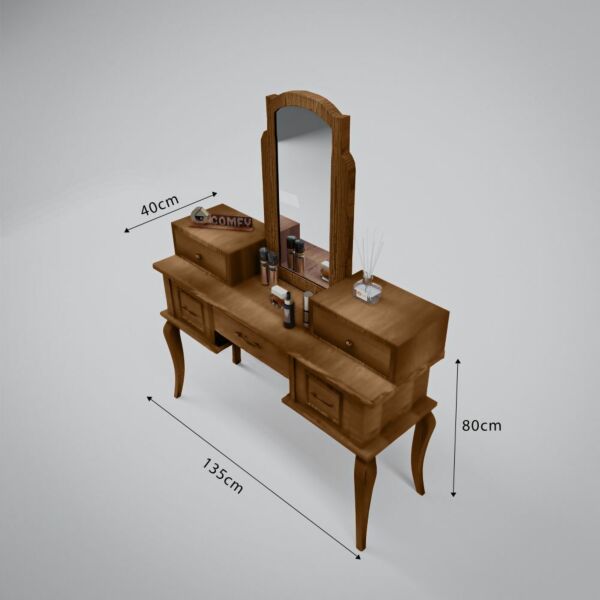 طاولة تزيين كلاسيكي ميري - بني
