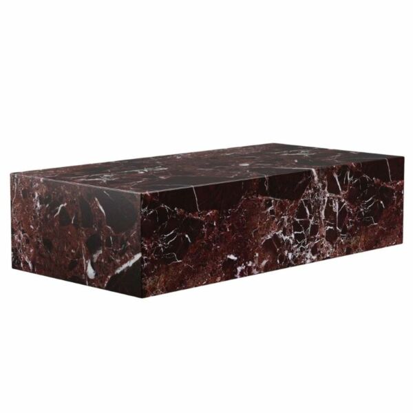 طاولة قهوة رخام طبيعي ماندي - برغندي