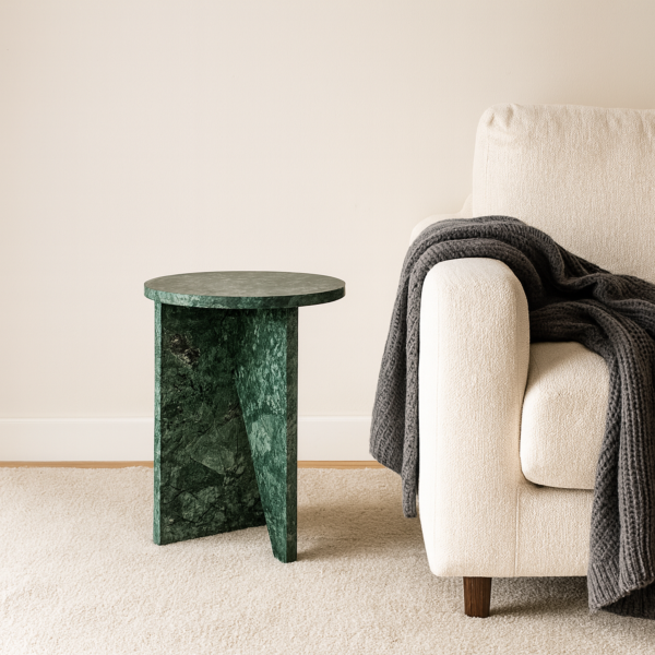 طاولة جانبية رخام طبيعي فيكتور - اخضر