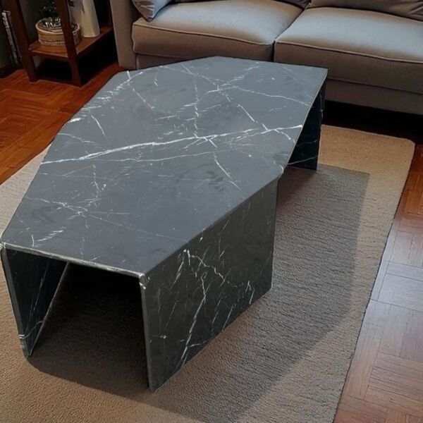 طاولة قهوة رخام رونو - اسود