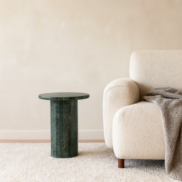 طاولة جانبية رخام مورني - اخضر