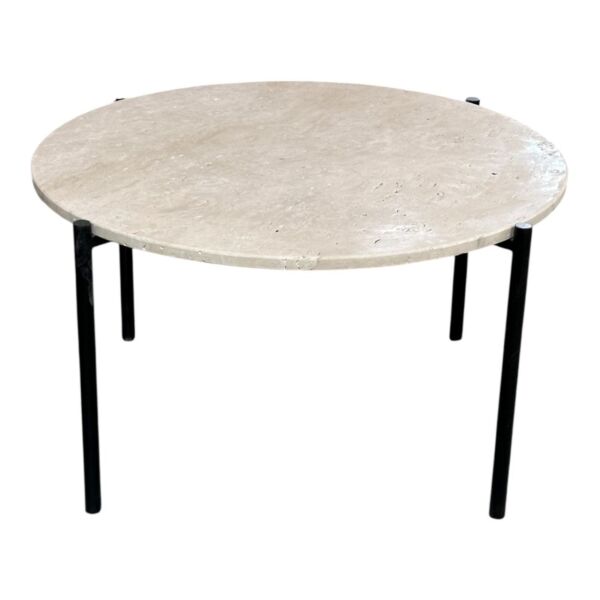 طاولة قهوة رخام ترافنتينو شينزو - بيج