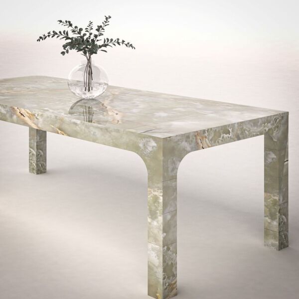 طاولة طعام رخام اونيكس