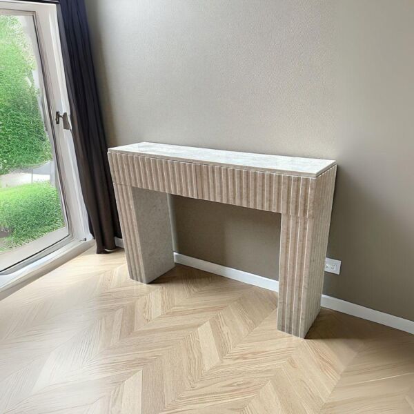 كونسول رخام طبيعي بأدراج