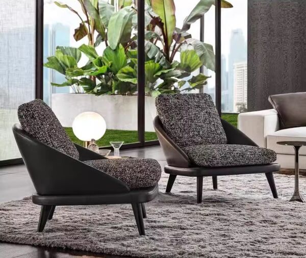 كرسي مودرن بدون اذرع - اسود