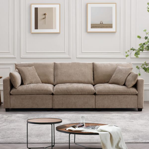 كنب زاوية مودولار كلاود لاين - بني