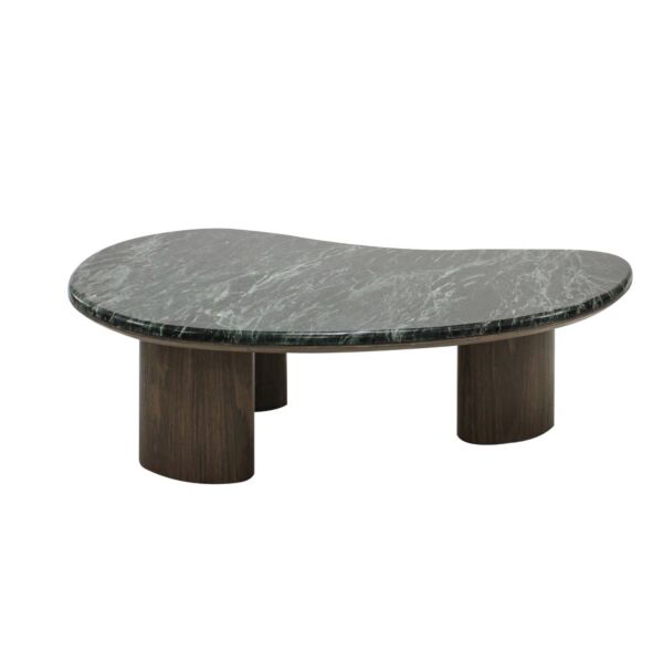 طاولة قهوة رخام باولا - بني واخضر