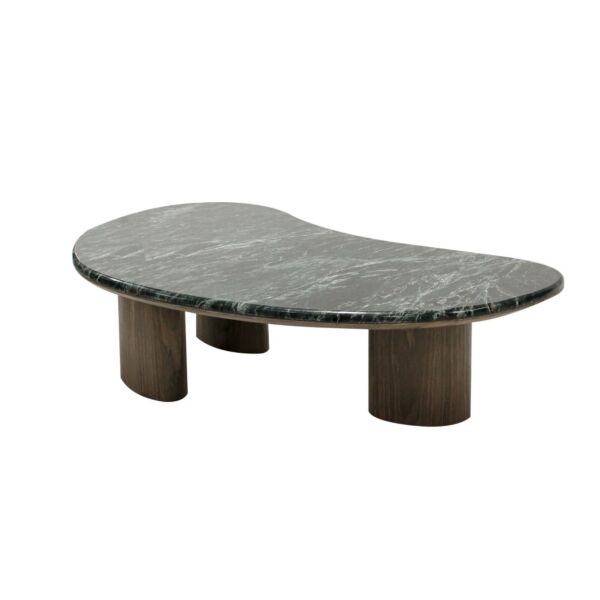 طاولة قهوة رخام باولا - بني واخضر