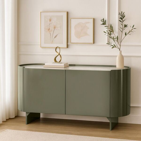 طاولة بوفيه ارجينا - اخضر ومتعدد الالوان