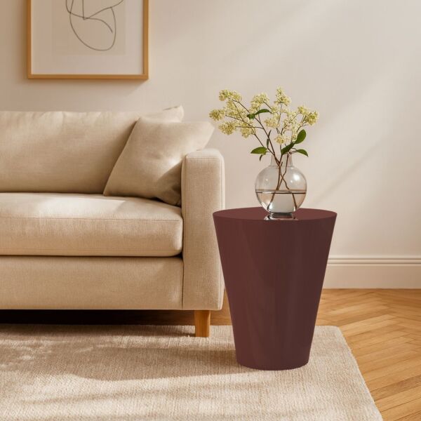 طاولة جانبية فولتير - احمر غامق شديد اللمعان