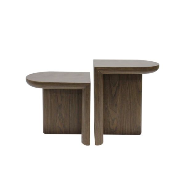 طاولة جانبية ميليسا قطعتين - بني