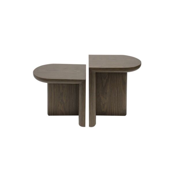 طاولة جانبية ميليسا قطعتين - بني