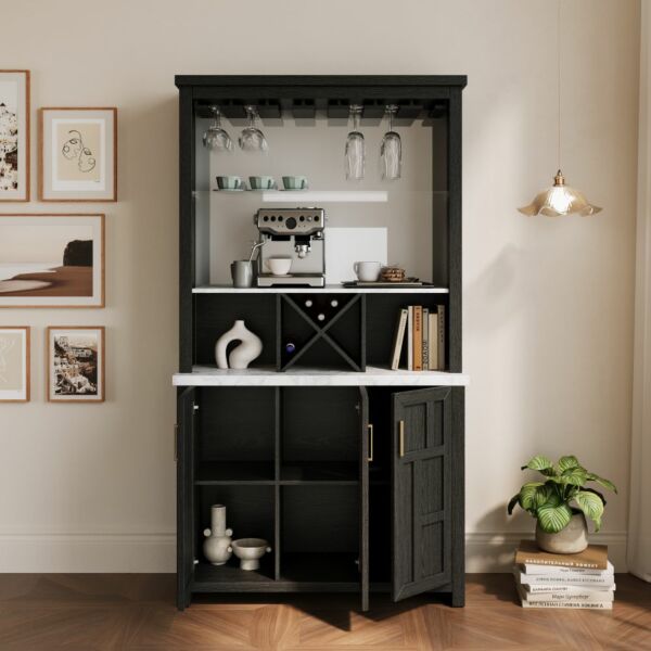 ركن قهوة اربيلا - اسود وذهبي