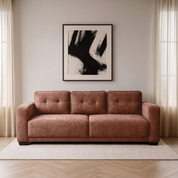 كنبة روشينا - 3 مقاعد 210 سم - بني
