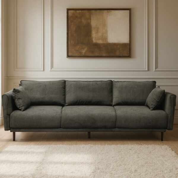 كنبة دايزي - 3 مقاعد 205 سم - رمادي غامق