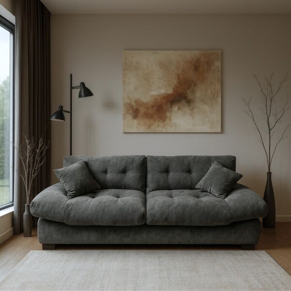 كنبة روبيكالا - 3 مقاعد 210 سم - رمادي غامق