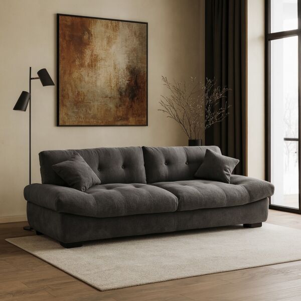 كنبة روبيكالا - 3 مقاعد 210 سم - رمادي غامق