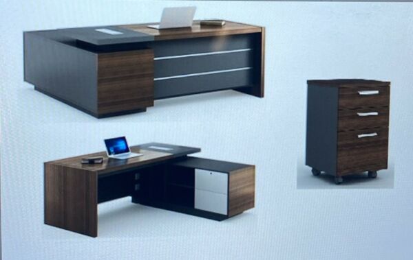 طقم مكتب زاوية مع ملحق ووحدة أدراج جانبية مورونيكس