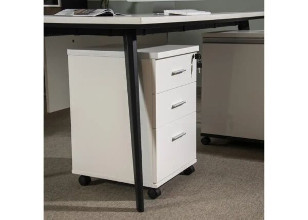 وحدة ادراج مكتبية 3 أدراج كولومبا  ابيض