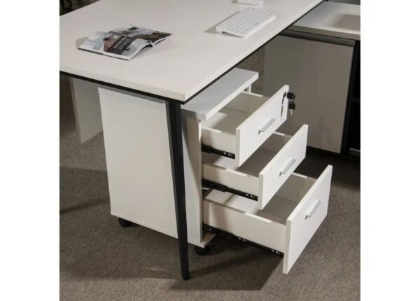 وحدة ادراج مكتبية 3 أدراج كولومبا  ابيض