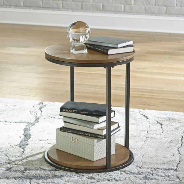 طقم طاولات قهوة 3 قطع فريدلي - بني ورمادي