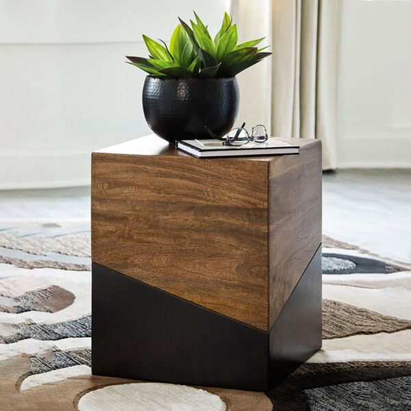 طاولة جانبية تريلبند - بني واسود