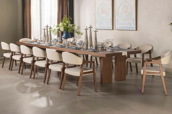 طقم طاولة طعام مع 14 كرسي مع أيدي تيفولي