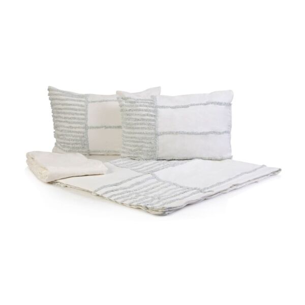 طقم مفرش سرير حجم ملكى  193X203 سم  4 قطع شودو