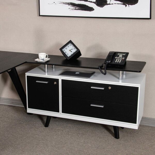 مكتب 220 سم   زاوية مكتب إميلي