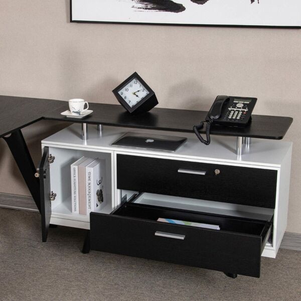 مكتب 220 سم   زاوية مكتب إميلي