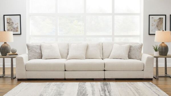 طقم كنب 3 قطع لون بيج لينديبورو