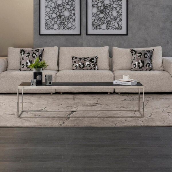 طاولة قهوة لون فضي فازيو