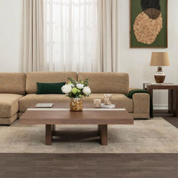 طاولة قهوة لون بني تيفولي