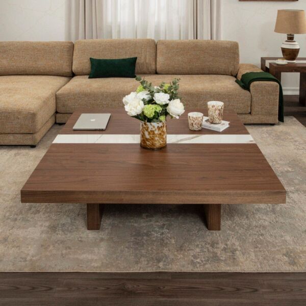 طاولة قهوة لون بني تيفولي