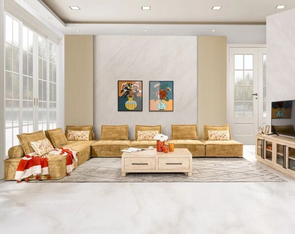 طقم كنبة زاوية 7 قطع ريندا