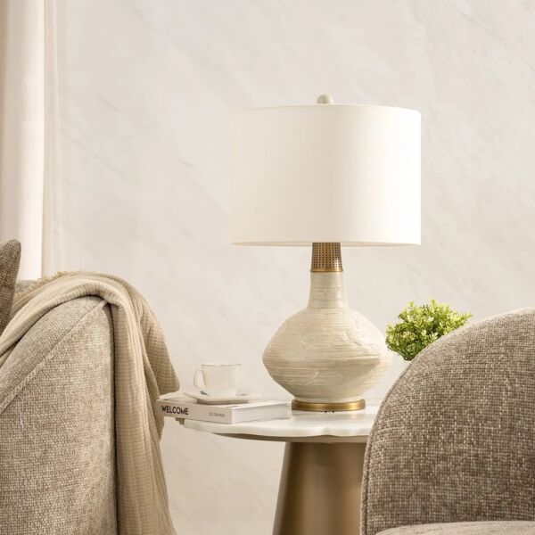 ابجورة طاولة ويتفيلد - رمادي وأبيض