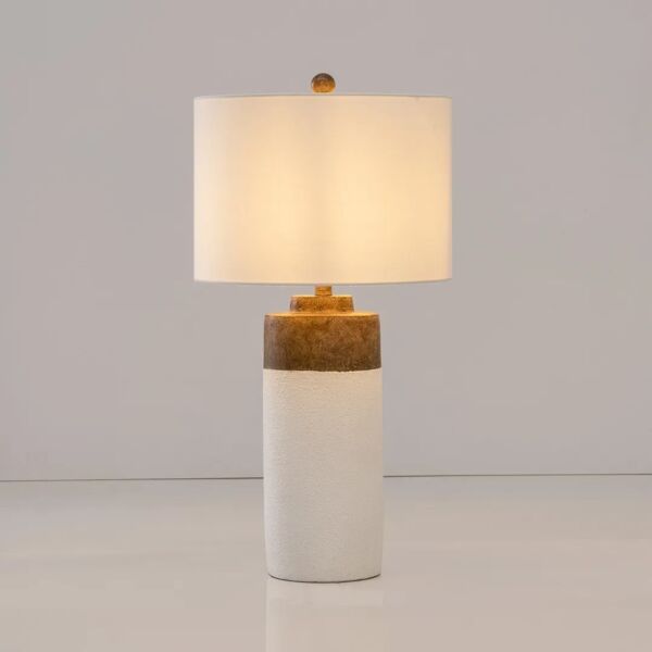 ابجورة طاولة كراميل - بيج وأبيض