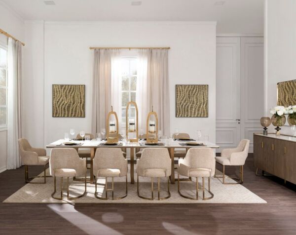 طقم طاولة طعام ديلجادو - 10 كراسي - بيج