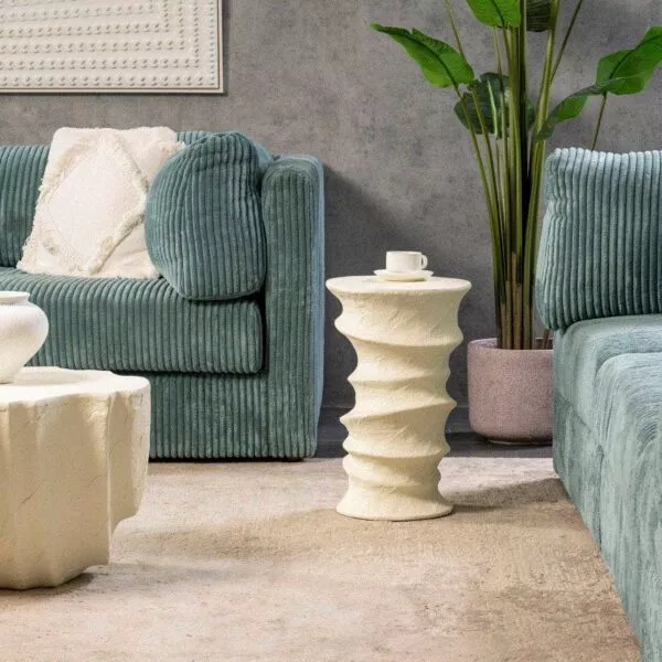 طاولة جانبية ايدشن - ابيض